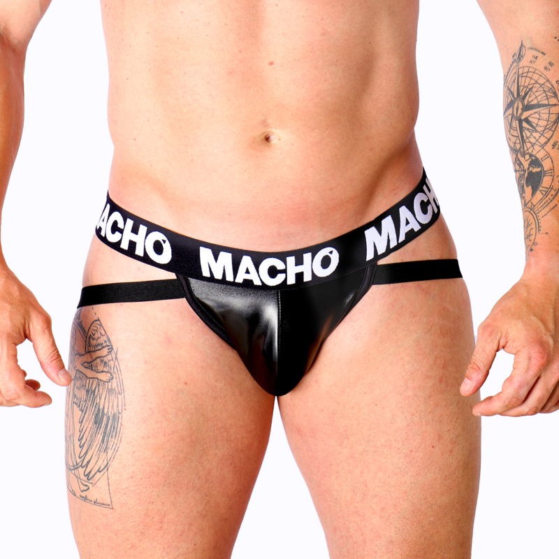 MACHO – MX25NC JOCK BLACK LEATHER  S