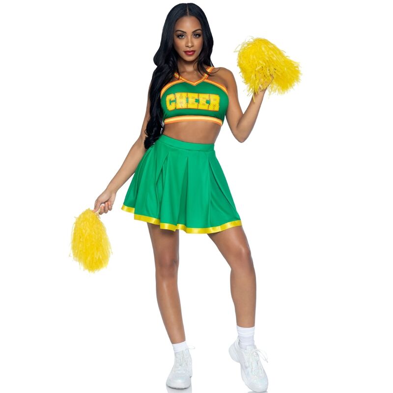 Costume Cheerleader Verde Leg Avenue S/M